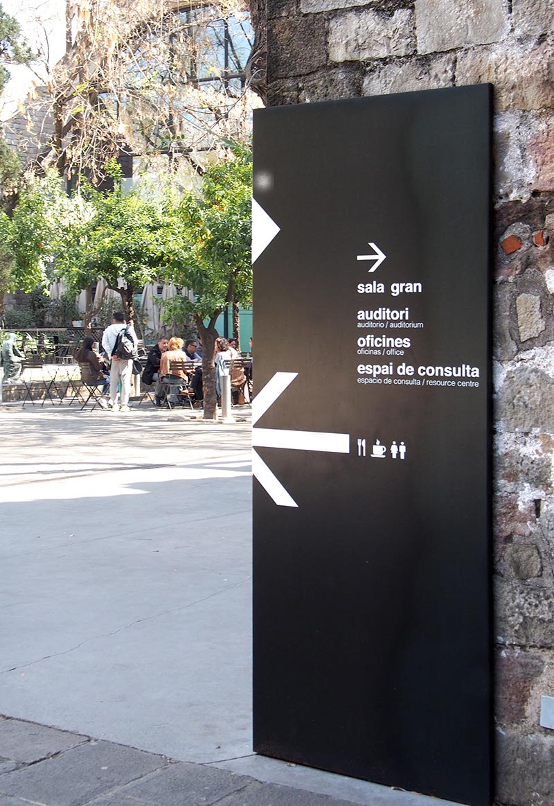 Outdoor signage Museu Marítim Barcelona