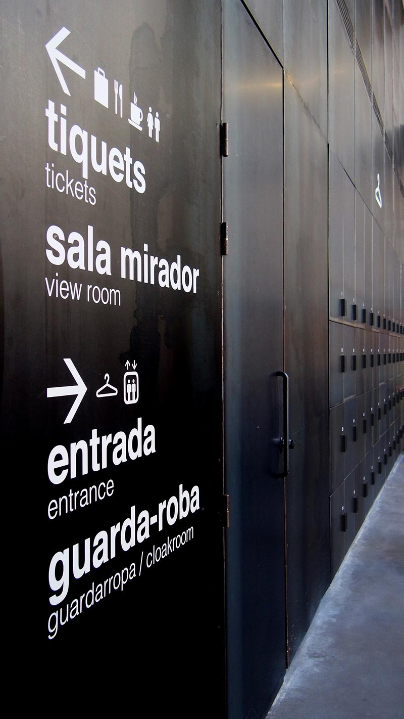 Señalización interior Museo Marítimo Barcelona