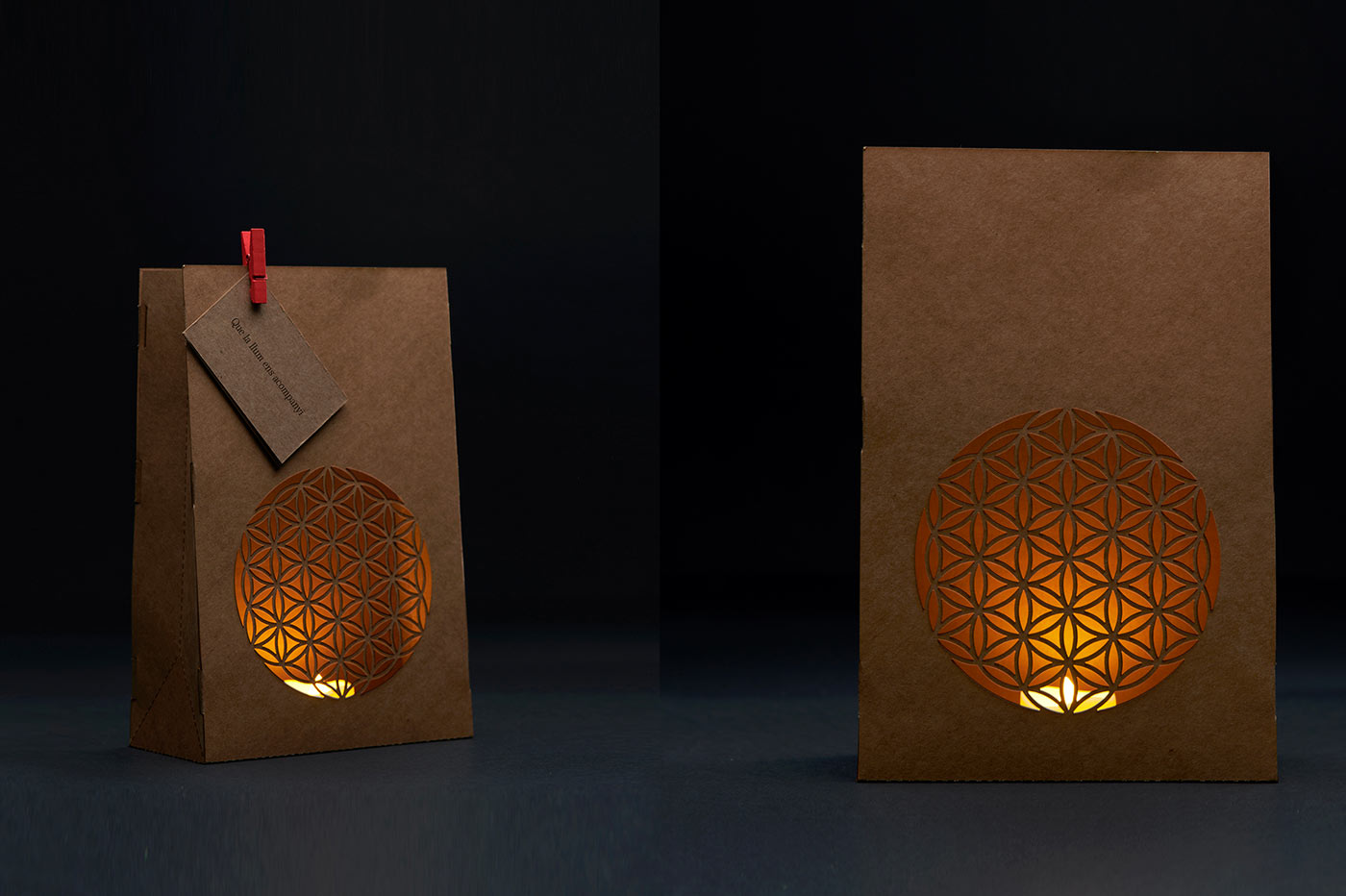 Regalo ecológico - Lámpara de cartón
